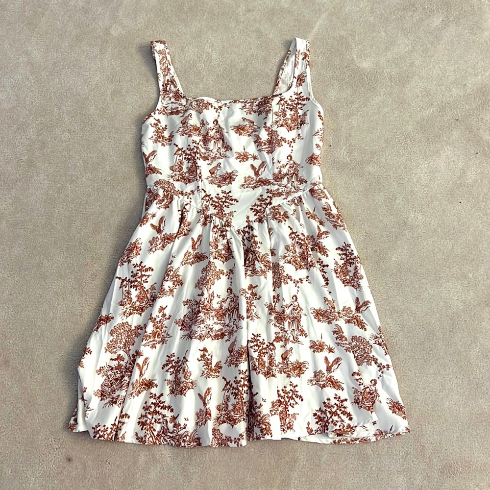Brown toile dress